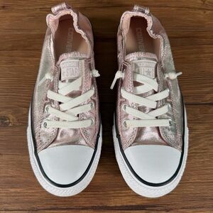 Converse Shoreline Pink Metallic Slip-On Sneakers Women’s Size 7 Shoes